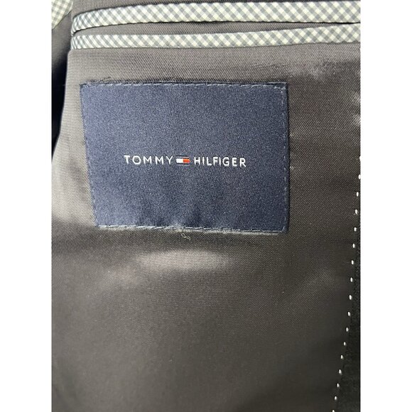 Tommy Hilfiger Men’s Sport Coat Blazer Suit Jacket Blue Sz 44R Wool Blend - Picture 9 of 13